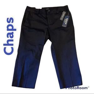 NWT sz 10p slim fitting Chaps navy blue capris